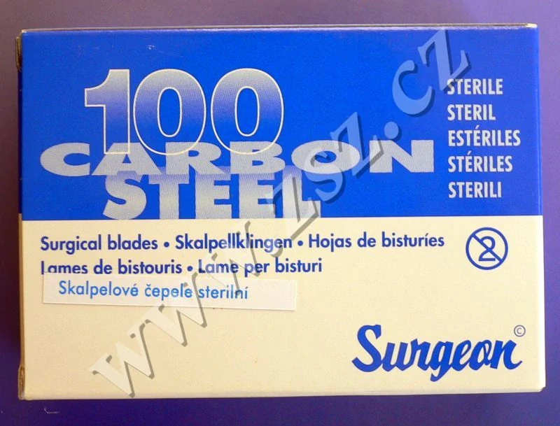 Čepelky skalpelové sterilní karbon Surgeon č.11, 100ks