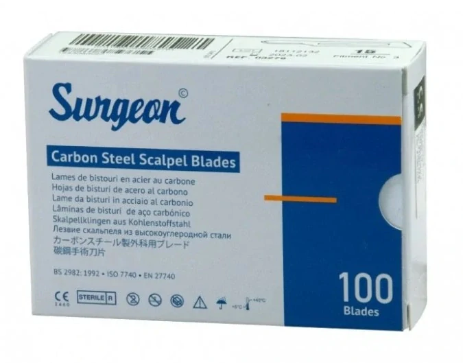 Čepelky skalpelové sterilní karbon Surgeon č.11, 100ks