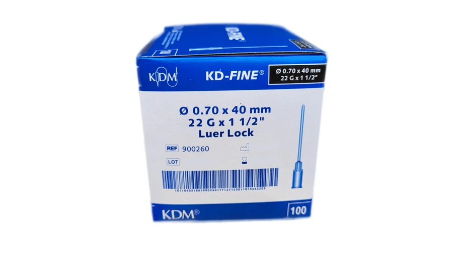 Jehla inj. KDM 22G 0,7x40mm černá (100ks)