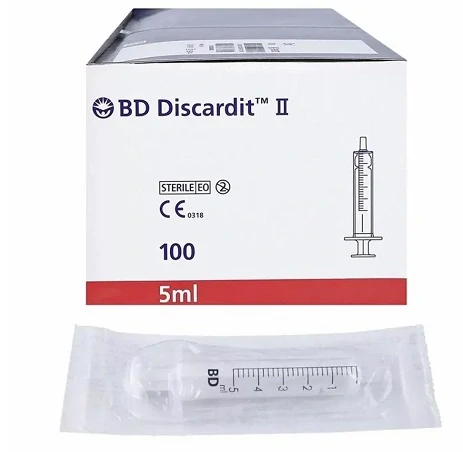 Stříkačka inj. dvoudílná DISCARDIT 5ml (100ks)