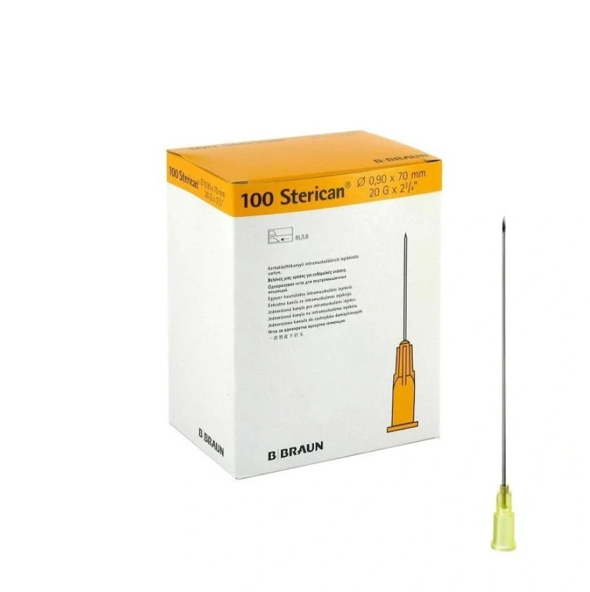 Injekční jehla Sterican 20G x 2 3/4, 0,9 x 70 mm žlutá, 100 ks