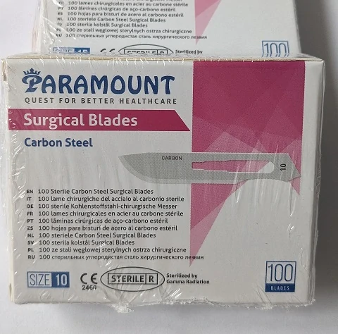Čepelky skalpelové karbon Paramount, velikost 10