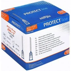 Jehla injekční PROTECT LINE 25G 0.5x25mm oranžová 100ks