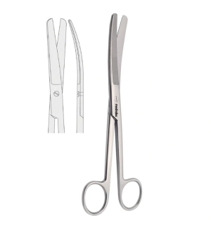 Nůžky chirurgické zahnuté tupé/tupé, 18,5 cm