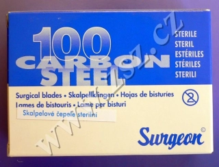 Čepelky skalpelové sterilní karbon Surgeon č.11, 100ks