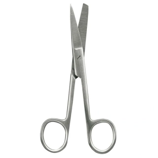 Nůžky chirurgické zahnuté, hrotnato-tupé