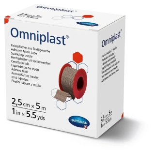 Náplast cívková textilní Omniplast 2,5cmx5m (1ks)