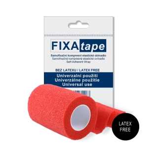 FIXAtape Stretch samofixační obinadlo, červená, 7,5 x 450 cm