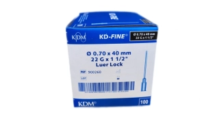 Jehla inj. KDM 22G 0,7x40mm černá (100ks)