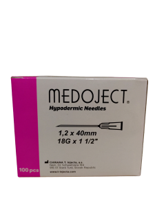 Injekční jehla Medoject 18G x 1 1/2" 1,2 x 40 mm , oranžová 100 ks