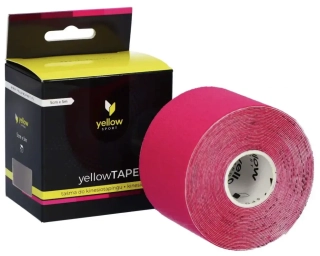 Kinezio tape YELLOWSPORT 5cm x 5m růžová