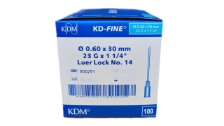 Injekční jehla KD-Fine 0,6 x 30, 23G 1 1/4" - modrá / 100 ks