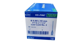Injekční jehla KD-Fine 0,7 x 40, 22G 1 1/2" - černá/100 ks
